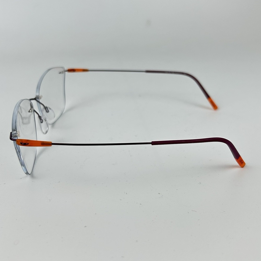 Silhouette 5500 Eyeglasses Frames‎ 4040 Purple Orange 55-17-135 - Picture 3 of 11